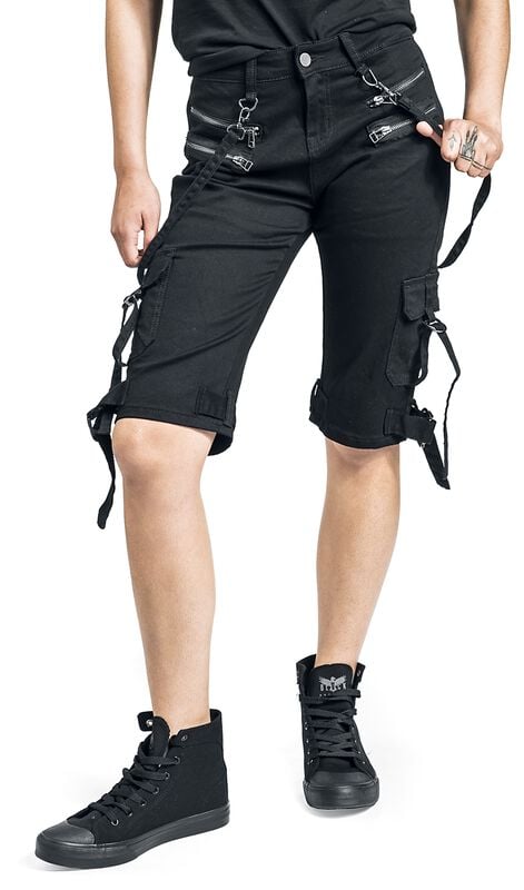 rock revival "Pandora's Box" Shorts black by Gothicana by EMP
