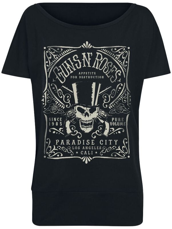 Rock Revival "Paradise City Label" T-Shirt Black By Guns N' Roses