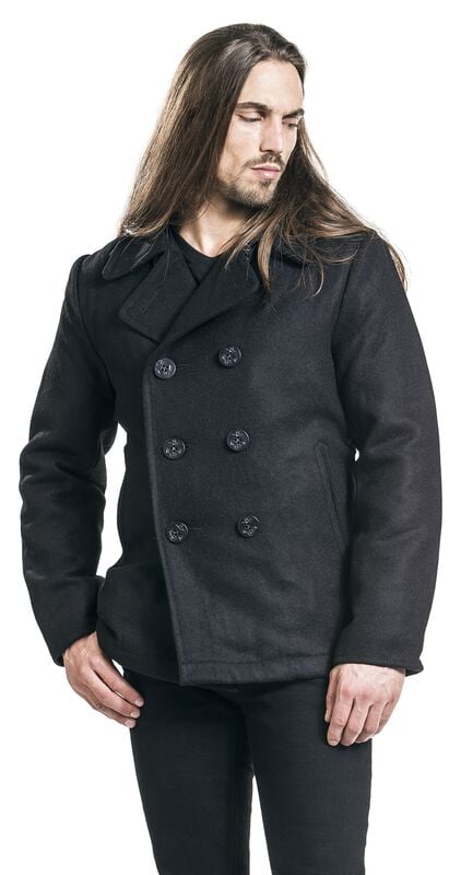 rock revival "Pea Coat" Uniform Jacket black by Brandit