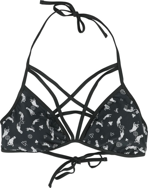 Rock Revival "Pentagram Bikini Top" Bikini Top Black By Gothicana By EMP