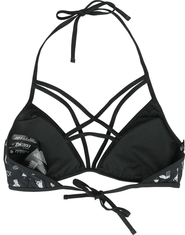 Rock Revival "Pentagram Bikini Top" Bikini Top Black By Gothicana By EMP