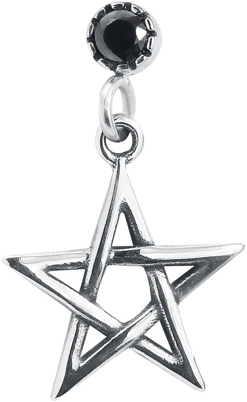 Rock Revival "Pentagram Ear Studs" Stud Earring Set Silver-coloured By EtNox