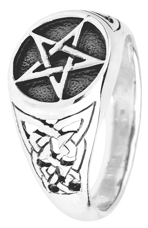 rock revival "Pentagram" Ring silver-coloured by etNox hard and heavy