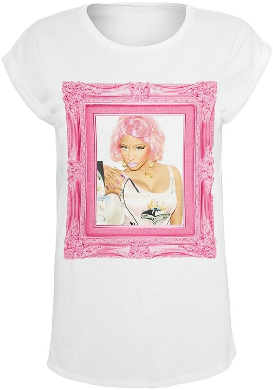 rock revival "Pink Baroque Frame" T-Shirt white by Nicki Minaj