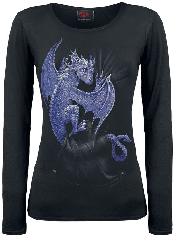 rock revival "Pocket Dragon" Long-sleeve Shirt black by Spiral