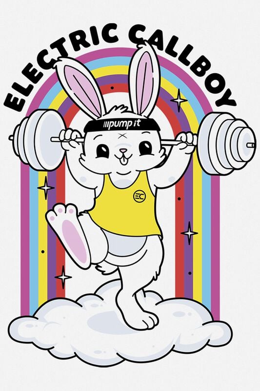 Rock Revival "Pump It Bunny" T-Shirt White By Electric Callboy