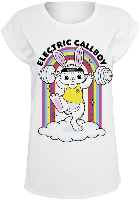 rock revival "Pump It Bunny" T-Shirt white by Electric Callboy
