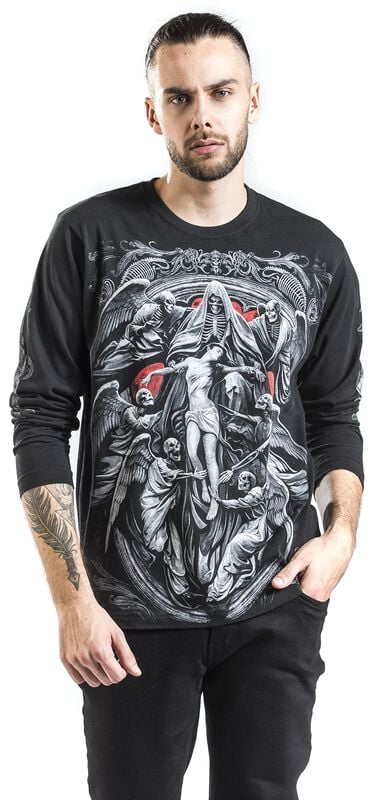 rock revival "Reaper's Door" Long-sleeve Shirt black by Spiral