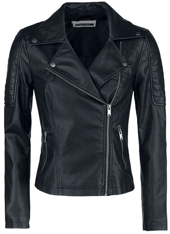 Rock Revival "Rebel PU Jacket" Imitation Leather Jacket Black By Noisy May