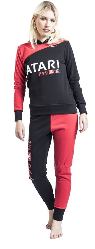 rock revival "Red Black - Colour patchwork" Tracksuit black-red by Atari
