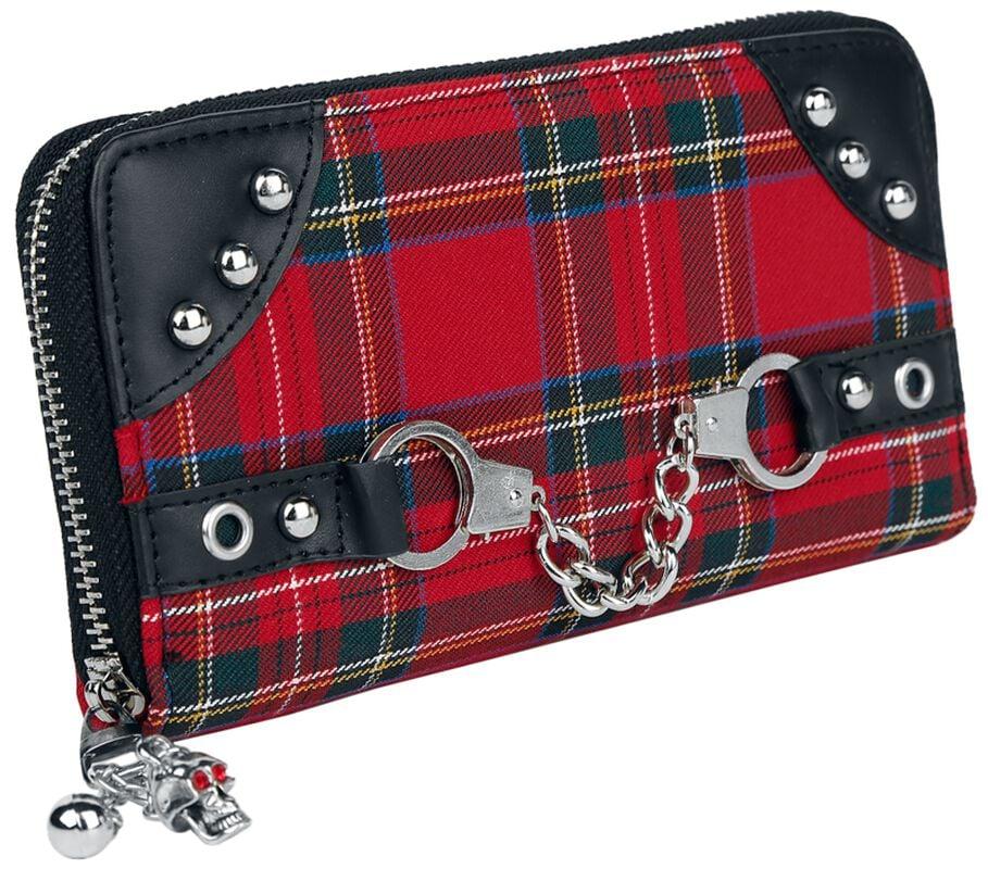 Rock Revival "Red Tartan - Bundle" Backpack Black-red By Banned Alternative
