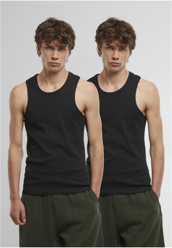 rock revival "Ribbed Vests (2-pack)" Tanktop black by Urban Classics
