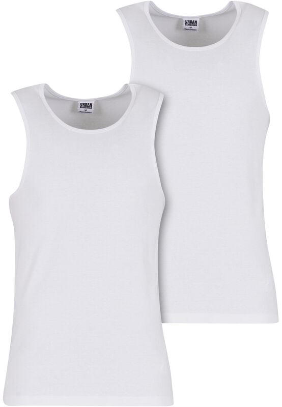 Rock Revival "Ribbed Vests (2-pack)" Tanktop White By Urban Classics