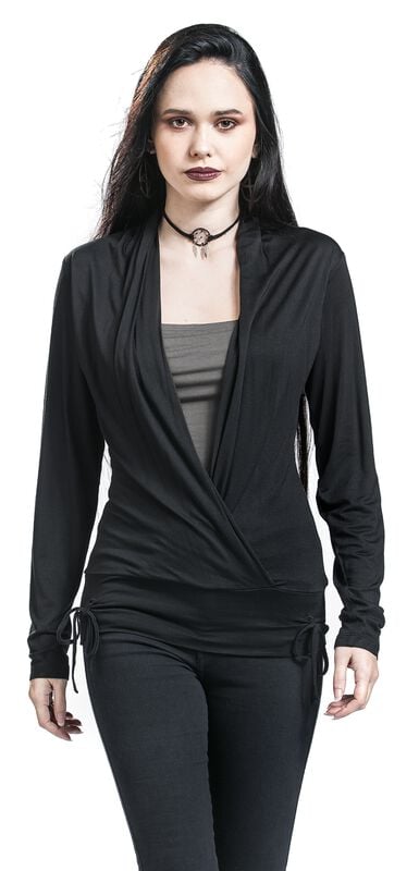 Rock Revival "Ribbon Longsleeve" Long-sleeve Shirt Black-grey By Black Premium By EMP