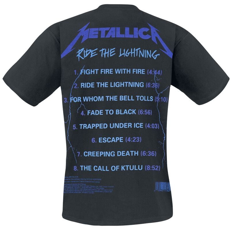 Rock Revival "Ride The Lightning" T-Shirt Black By Metallica