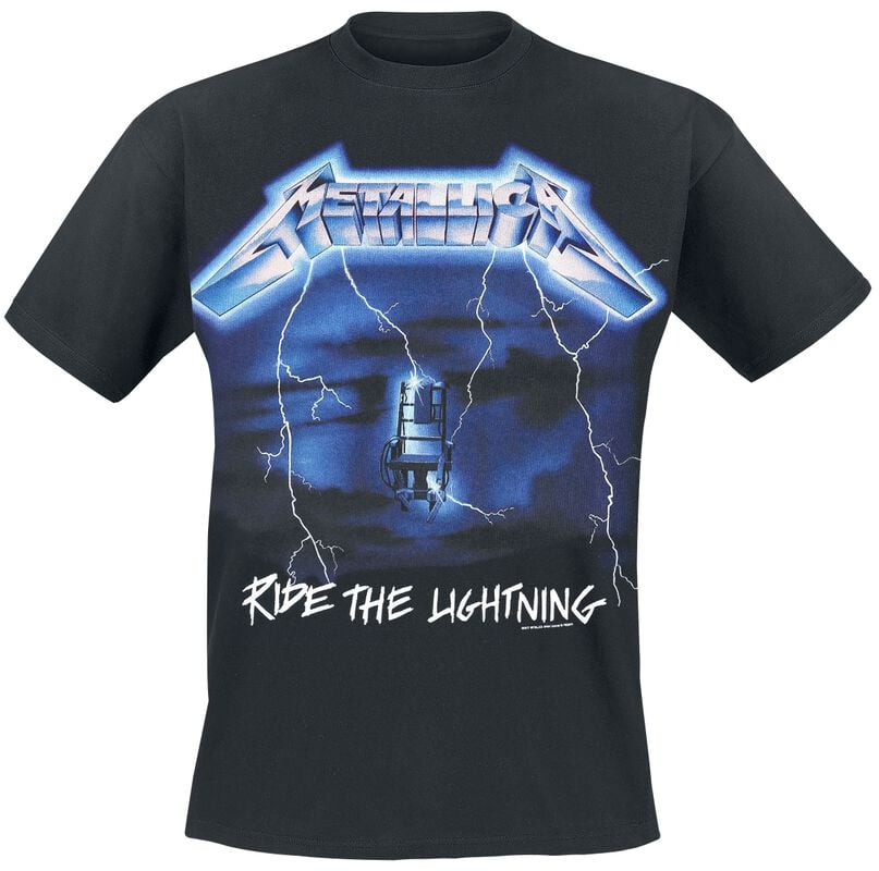 rock revival "Ride The Lightning" T-Shirt black by Metallica
