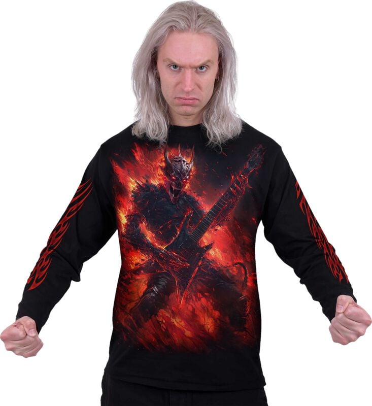 rock revival "Riff Burner - Long-sleeved Top" Long-sleeve Shirt black by Spiral