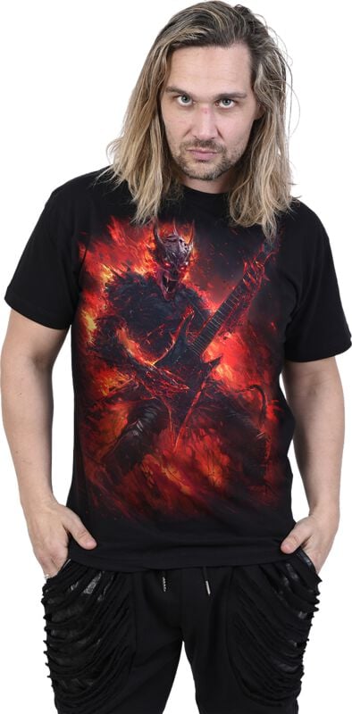 rock revival "Riff Burner - T-Shirt" T-Shirt black by Spiral