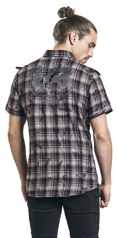 Rock Revival "Right Now" Short-sleeved Shirt Red-grey-white By Rock Rebel By EMP