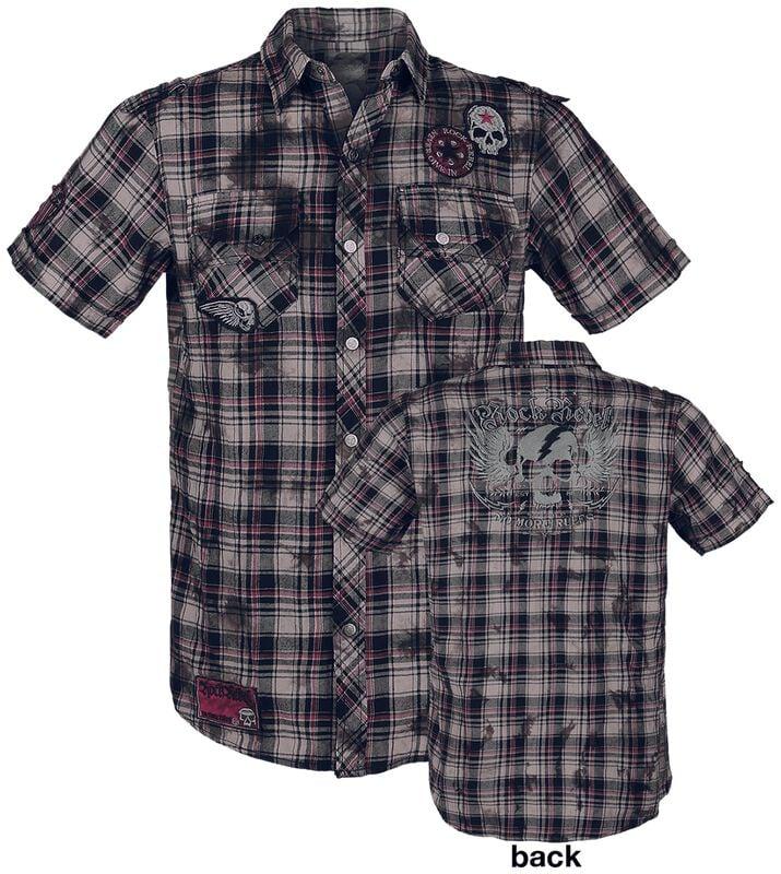 Rock Revival "Right Now" Short-sleeved Shirt Red-grey-white By Rock Rebel By EMP