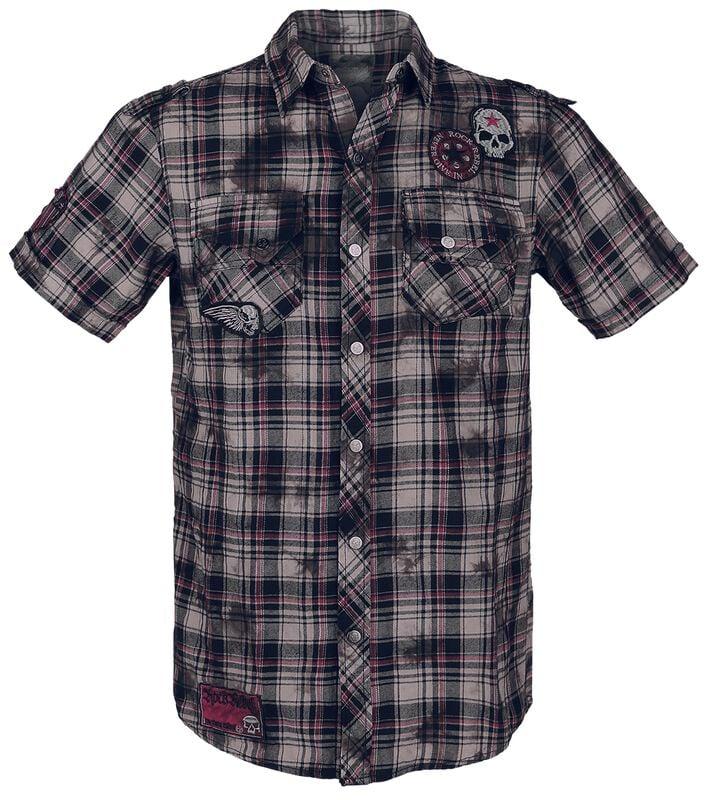 Rock Revival "Right Now" Short-sleeved Shirt Red-grey-white By Rock Rebel By EMP
