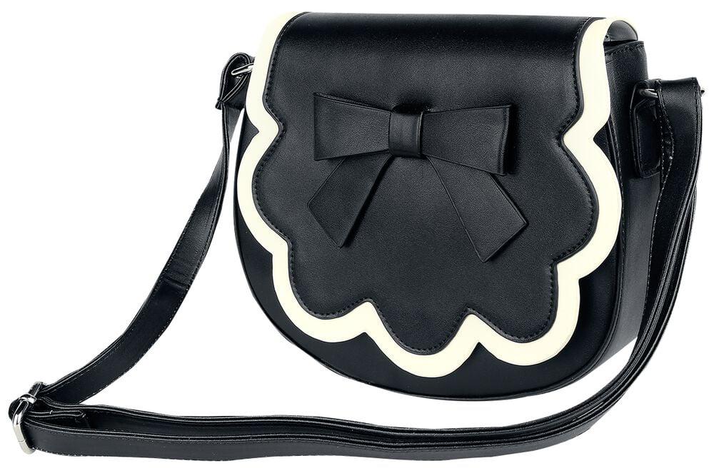 rock revival "Rocco" Handbag black-white by Banned Retro