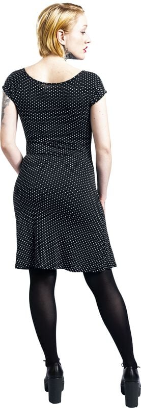 Rock Revival "Rock Rebel Rockabilly Dress With Spots" Mini Dress Black By Rock Rebel By EMP
