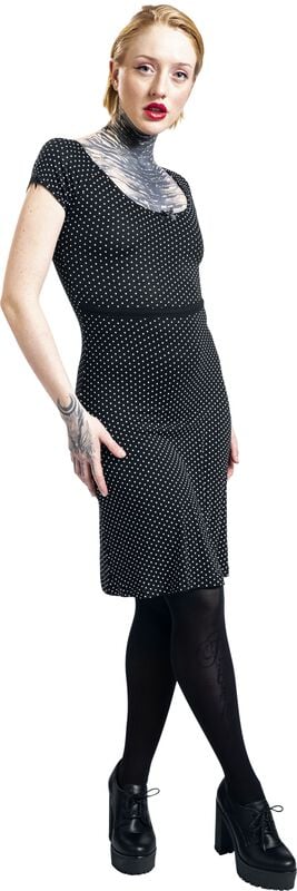 rock revival "Rock Rebel Rockabilly Dress with Spots" Mini Dress black by Rock Rebel by EMP