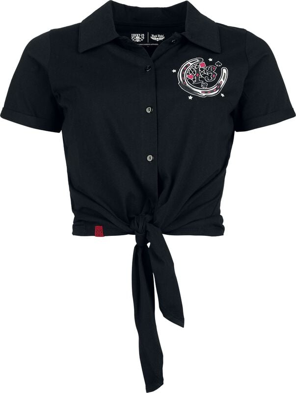 rock revival "Rock Rebel X Lucky 13 - Blouse" Blouse black by Rock Rebel by EMP