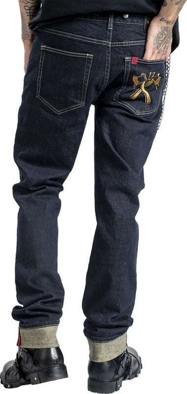 Rock Revival "Rock Rebel X Lucky 13 - Jeans" Jeans Blue By Rock Rebel By EMP