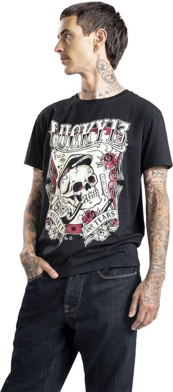 Rock Revival "Rock Rebel X Lucky 13 - T-shirt" T-Shirt Black By Rock Rebel By EMP