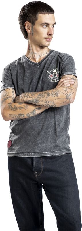 Rock Revival "Rock Rebel X Lucky 13 - T-shirt" T-Shirt Grey By Rock Rebel By EMP