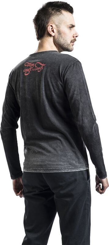 Rock Revival "Rock Rebel X Route 66 - Longsleeve" Long-sleeve Shirt Black By Rock Rebel By EMP