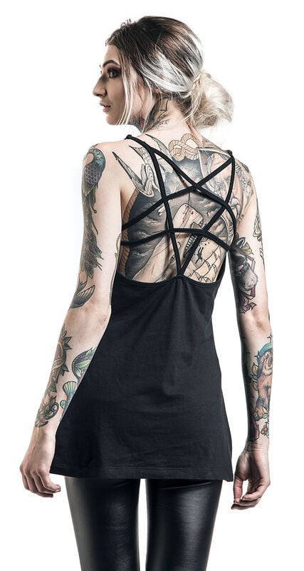 Rock Revival "Alana" Top Black By Gothicana By EMP