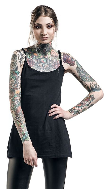 rock revival "Alana" Top black by Gothicana by EMP