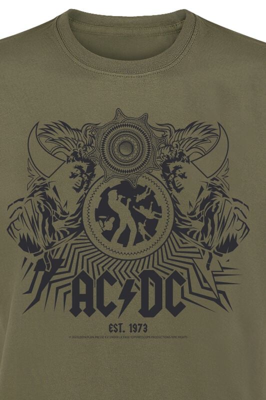 Rock Revival "Black Ice" T-Shirt Olive By AC/DC