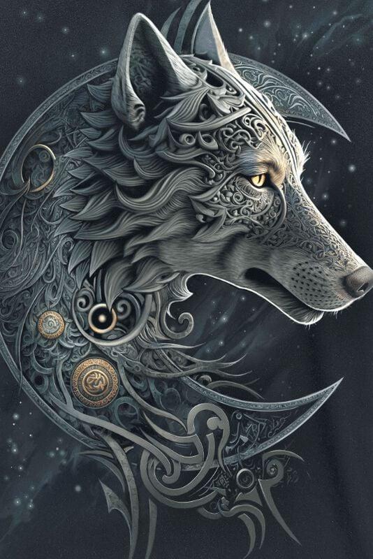 Rock Revival "Celtic Wolf" T-Shirt Black By Spiral