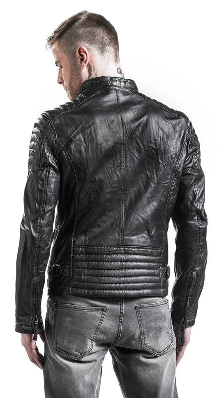Rock Revival "Chester" Leather Jacket Black By Gipsy