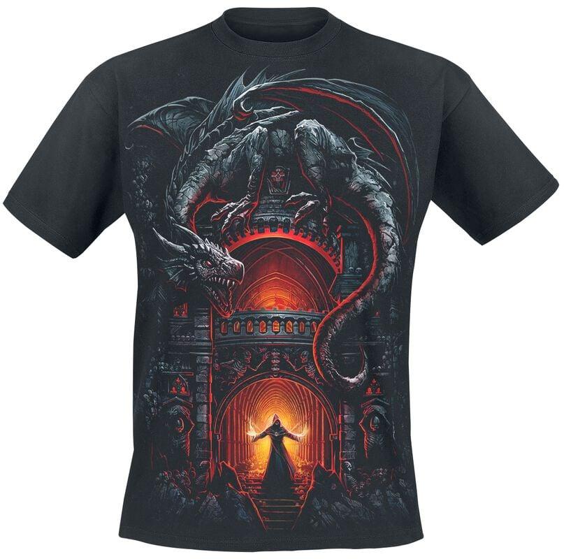 rock revival "Dragon's Lair" T-Shirt black by Spiral