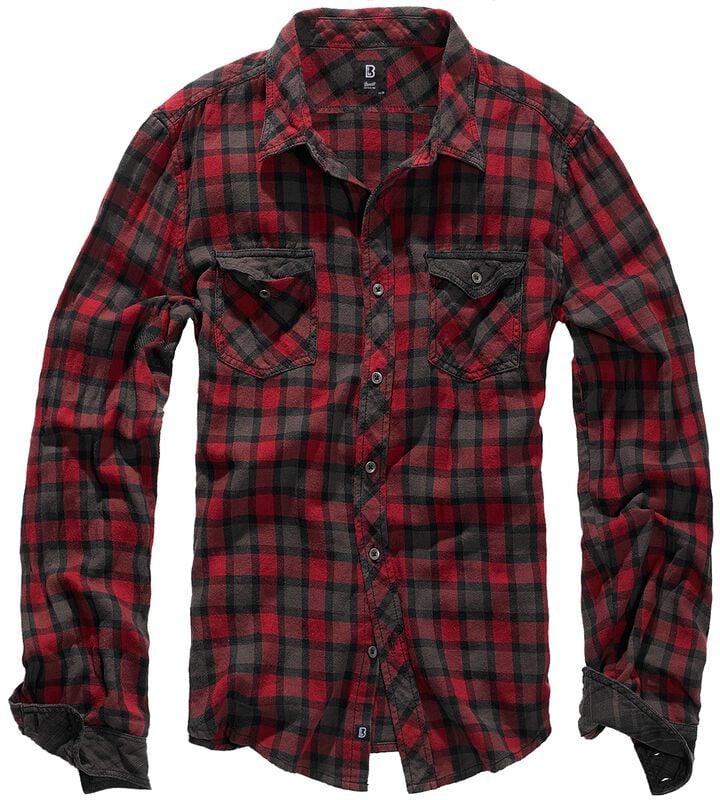 rock revival "Duncan" Longsleeve red-grey by Brandit