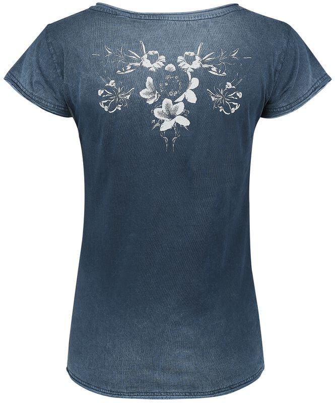 Rock Revival "Flowers" T-Shirt Navy By Nirvana