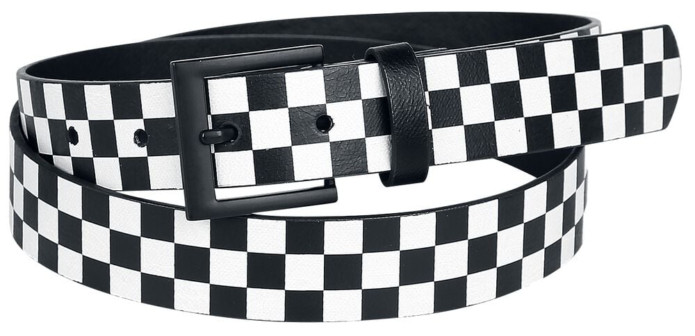 rock revival "Gordon" Belt black-white by RED by EMP