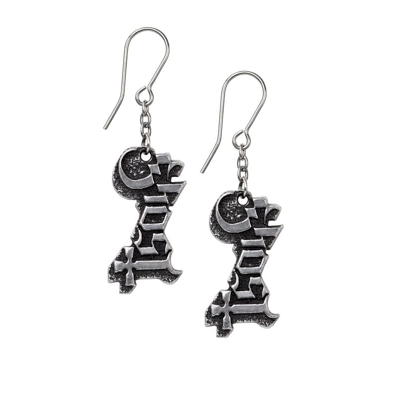 rock revival "Logo" Earrings black by Ghost