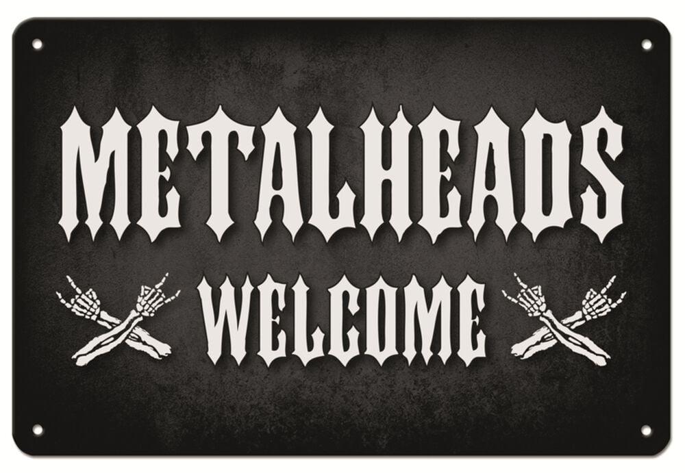 rock revival "Metalheads Welcome" Sheet Metal Signs