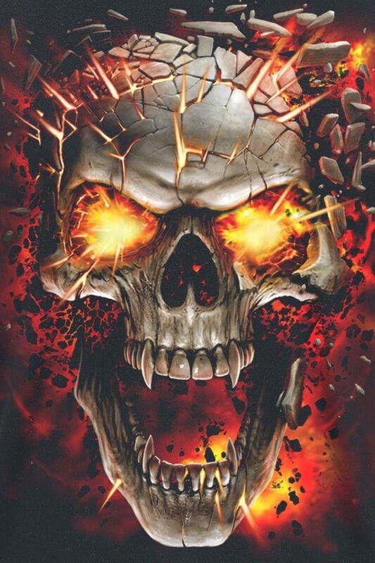 Rock Revival "Skull Blast" T-Shirt Black By Spiral