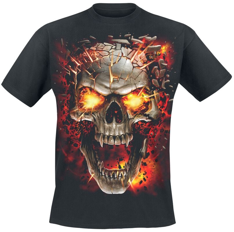 rock revival "Skull Blast" T-Shirt black by Spiral