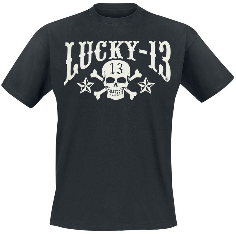 Rock Revival "Skull Stars" T-Shirt Black By Lucky 13