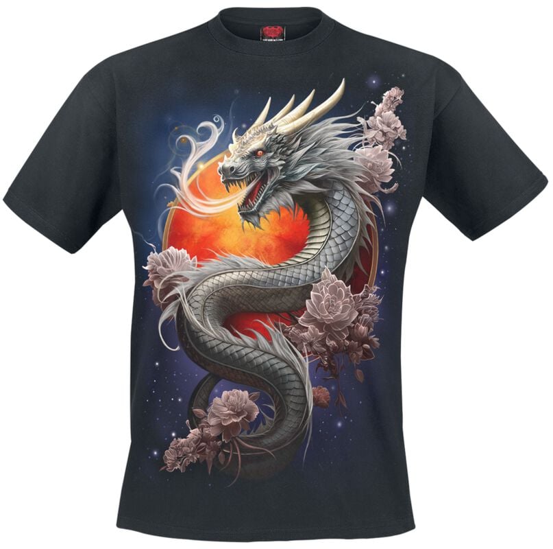 rock revival "Sun Dragon" T-Shirt black by Spiral
