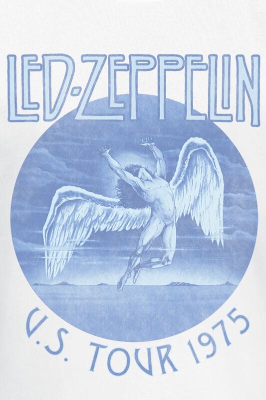 Rock Revival "Tour 75" T-Shirt White By Led Zeppelin