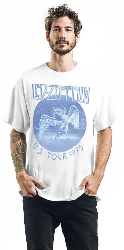 Rock Revival "Tour 75" T-Shirt White By Led Zeppelin